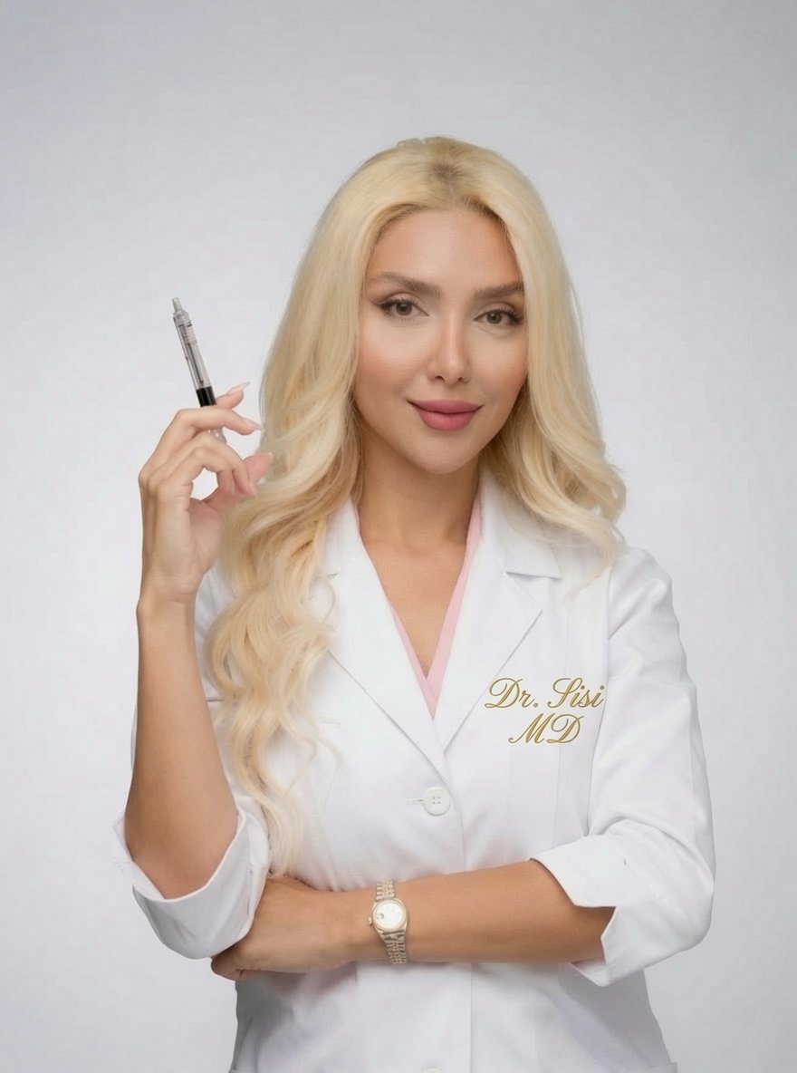 Dr. Sisi holding syringe